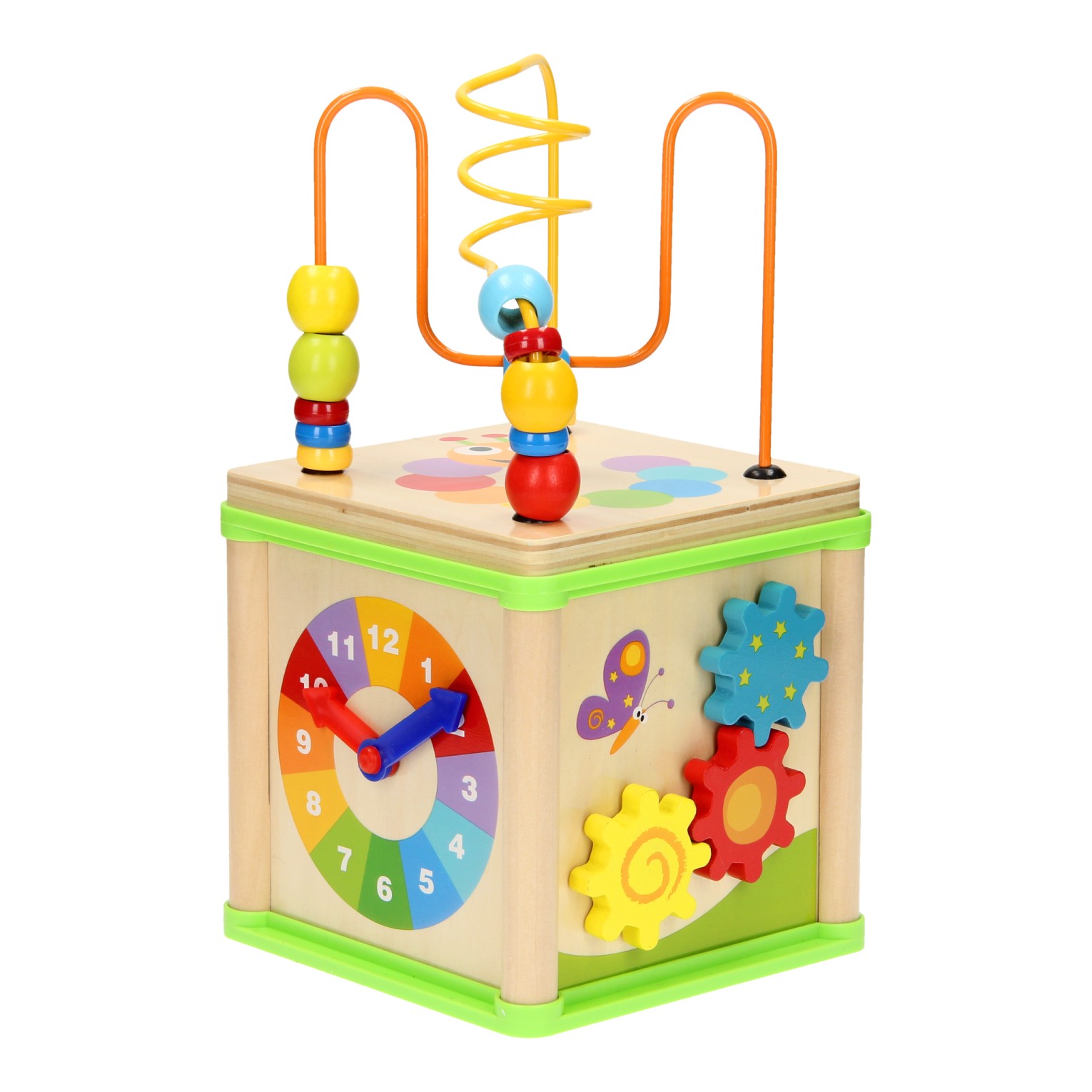 Machu Picchu Catena vuilnis Wooden Activities Cube 5in1 | Thimble Toys