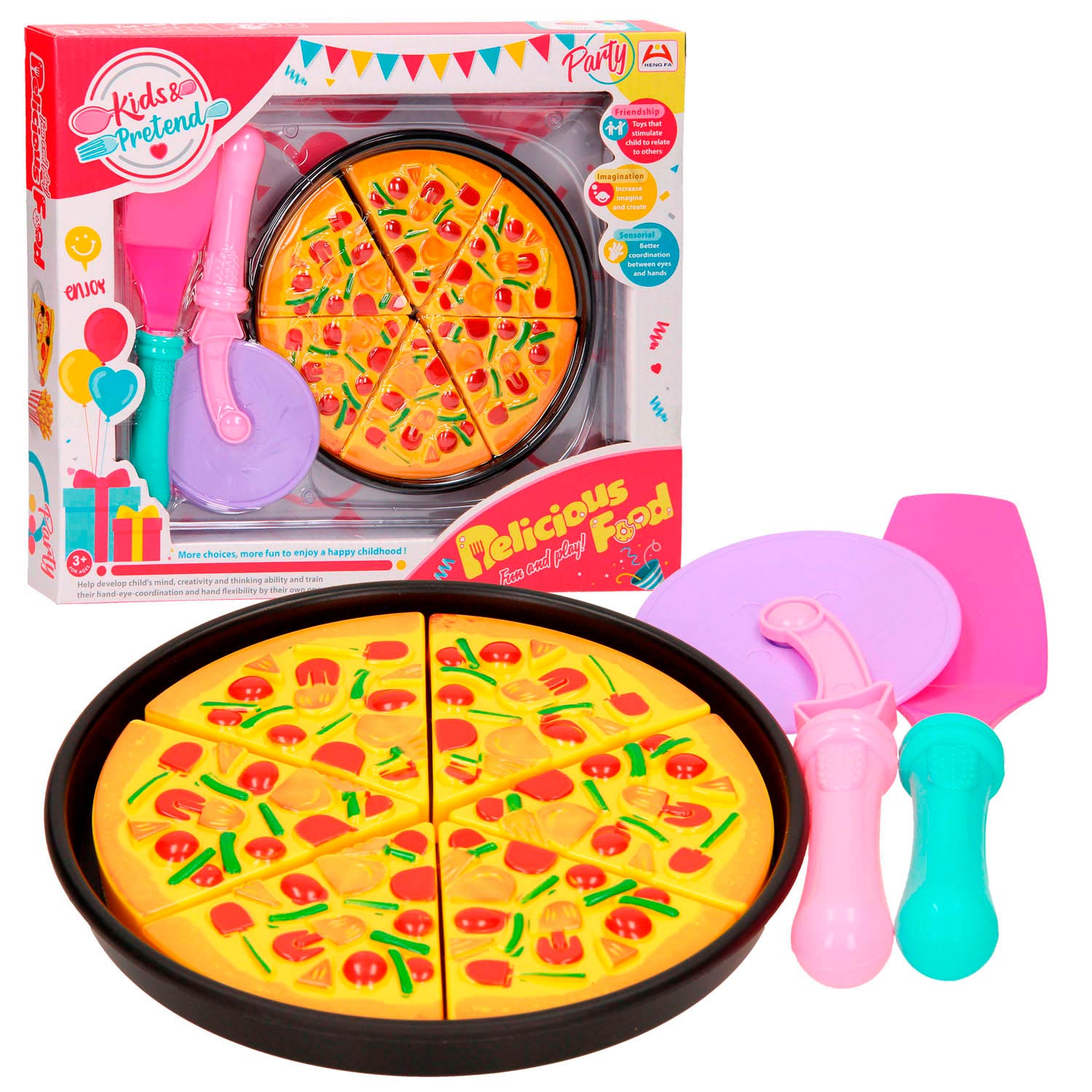 martelen alarm aanklager Playset Pizza, 9 pcs. | Thimble Toys