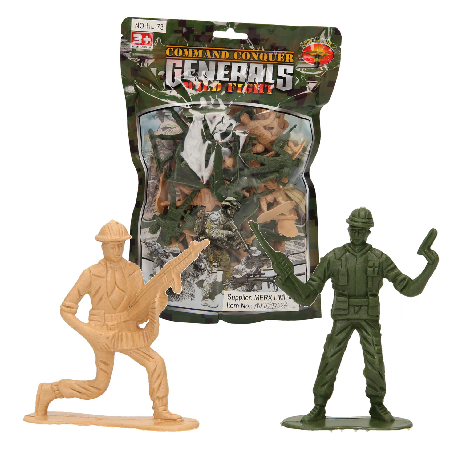 Begrip Virus Schurk Soldiers Camouflage in Bag, 40pcs. | Thimble Toys