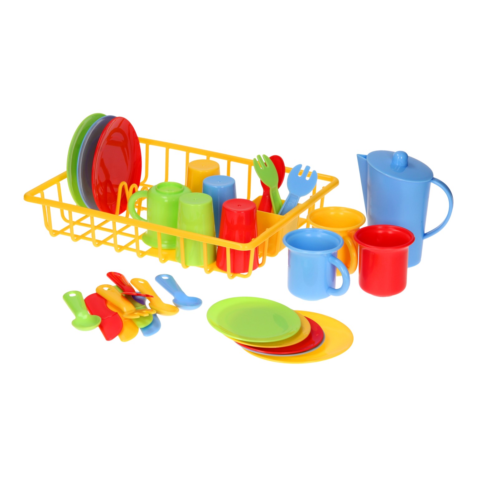 Kids Dish Washing Kitchen Set Toy Drainer Wash Roleplay Gift Play  Accessories