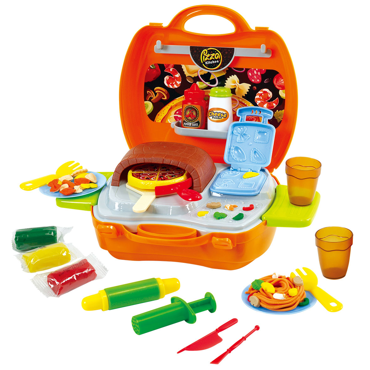 suitcase toy kitchen clay play dough