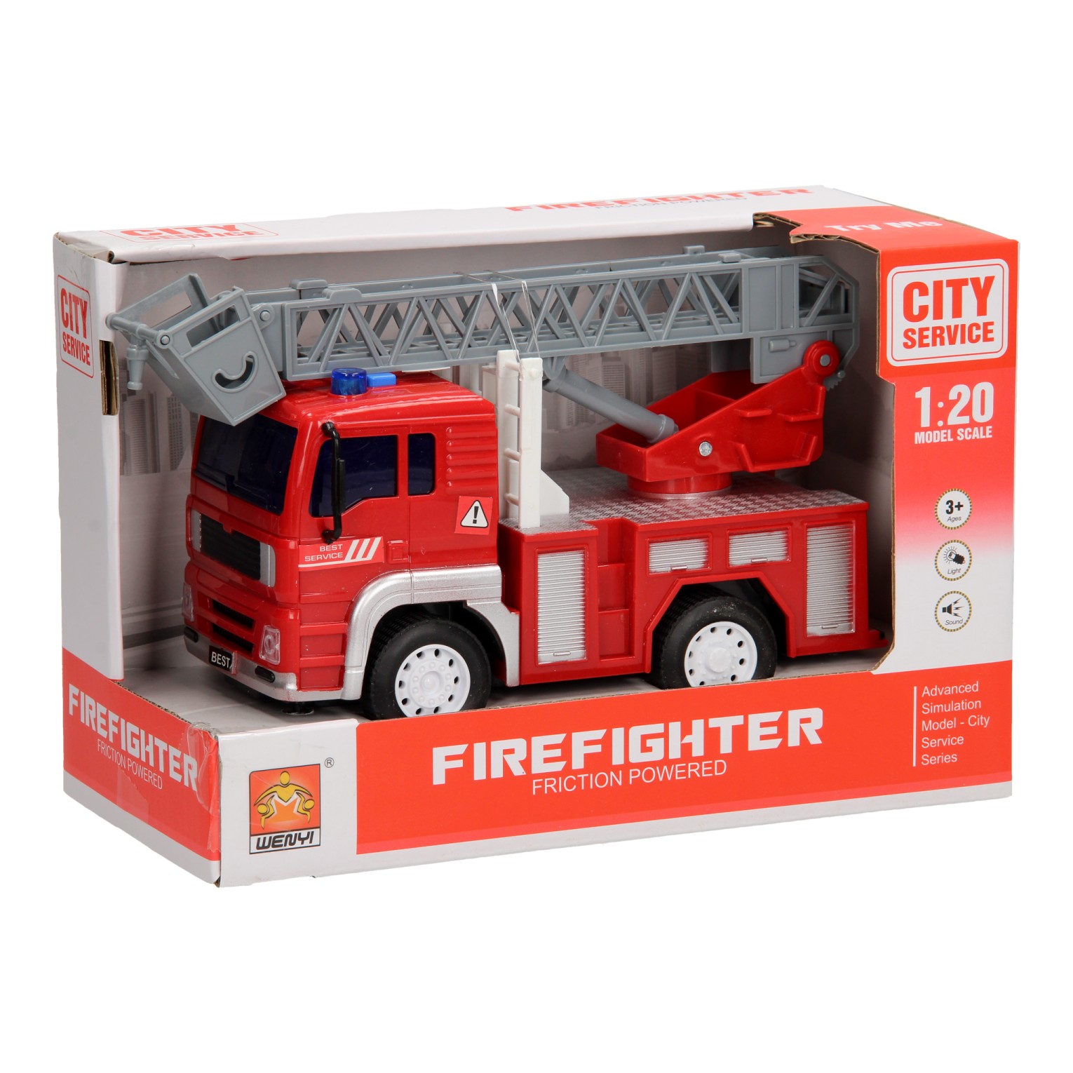 datum Stiptheid poort Brandweerwagen Licht & Geluid 1:20 | Thimble Toys