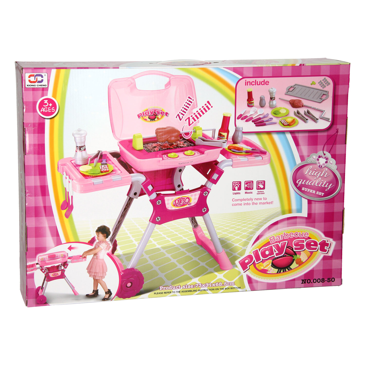 Children&#39;s Barbecue Grill with Light &amp; Sound Pink | Thimble Toys