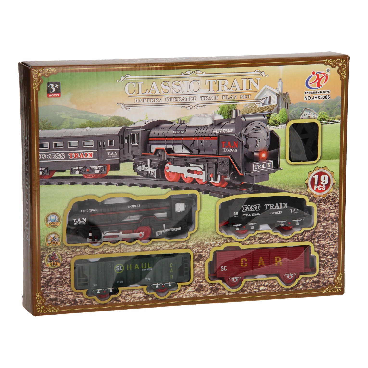 overal uitvegen Onbemand Train set with Electric Train, 19 pcs. | Thimble Toys